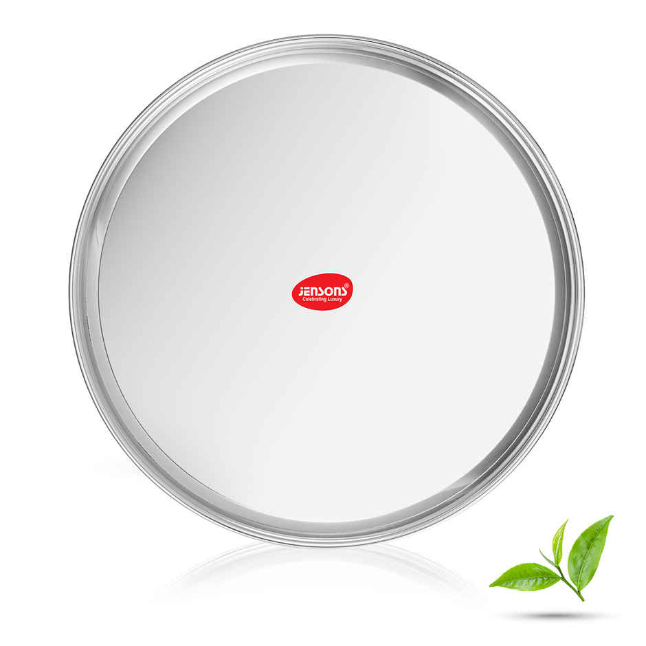 Jensons Stainless Steel Thali, 20 cm, Elegant Round Plate Durable Food Grade Material