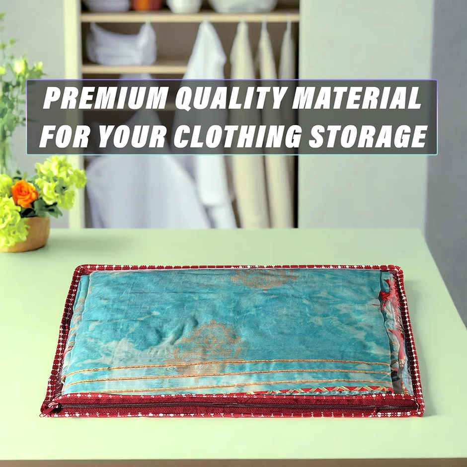 Kuber Industries Clothes Organizer For Wardrobe (Pack of 12) - Single Storage Organizer (Maroon)