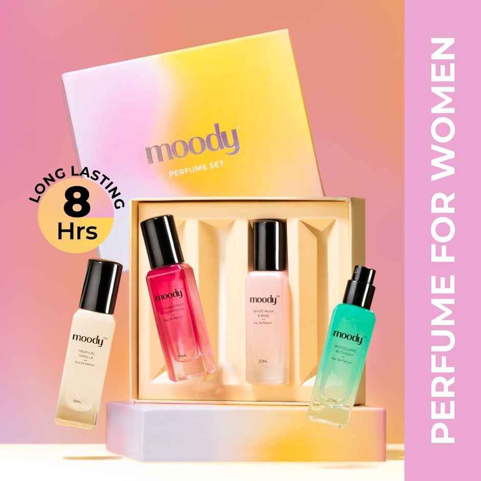 Moody Perfume Giftset of 4 for Women | Perfume for Her | Rakhi Giftset