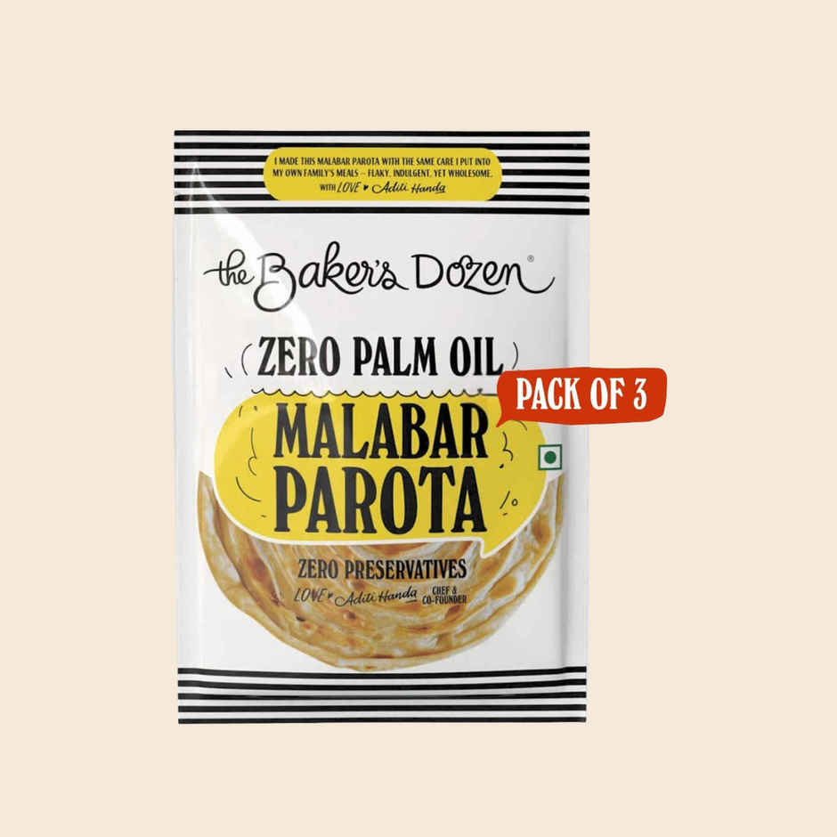 The Baker's Dozen Malabar Parota Zero Palm Oil | Ready To Eat | Ready To Cook | Wheat Paratha