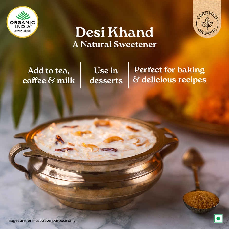 A Tata Product - Organic India Desi Khandsari Sugar (Unrefined Brown Sugar)