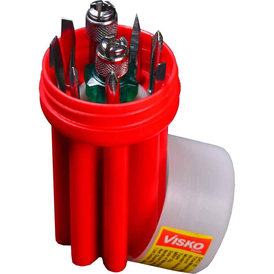 Visko 111-Red Combination Screwdriver Set | Pack Of 9