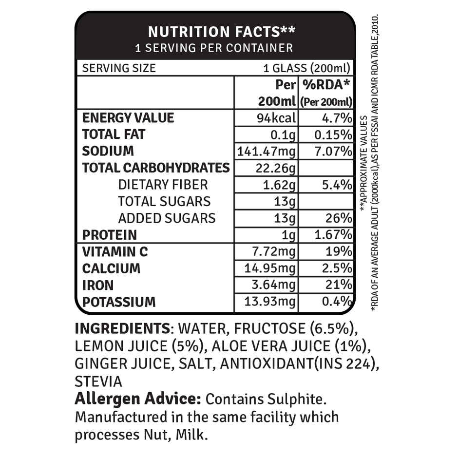 Raw Pressery Lemon Health Juice
