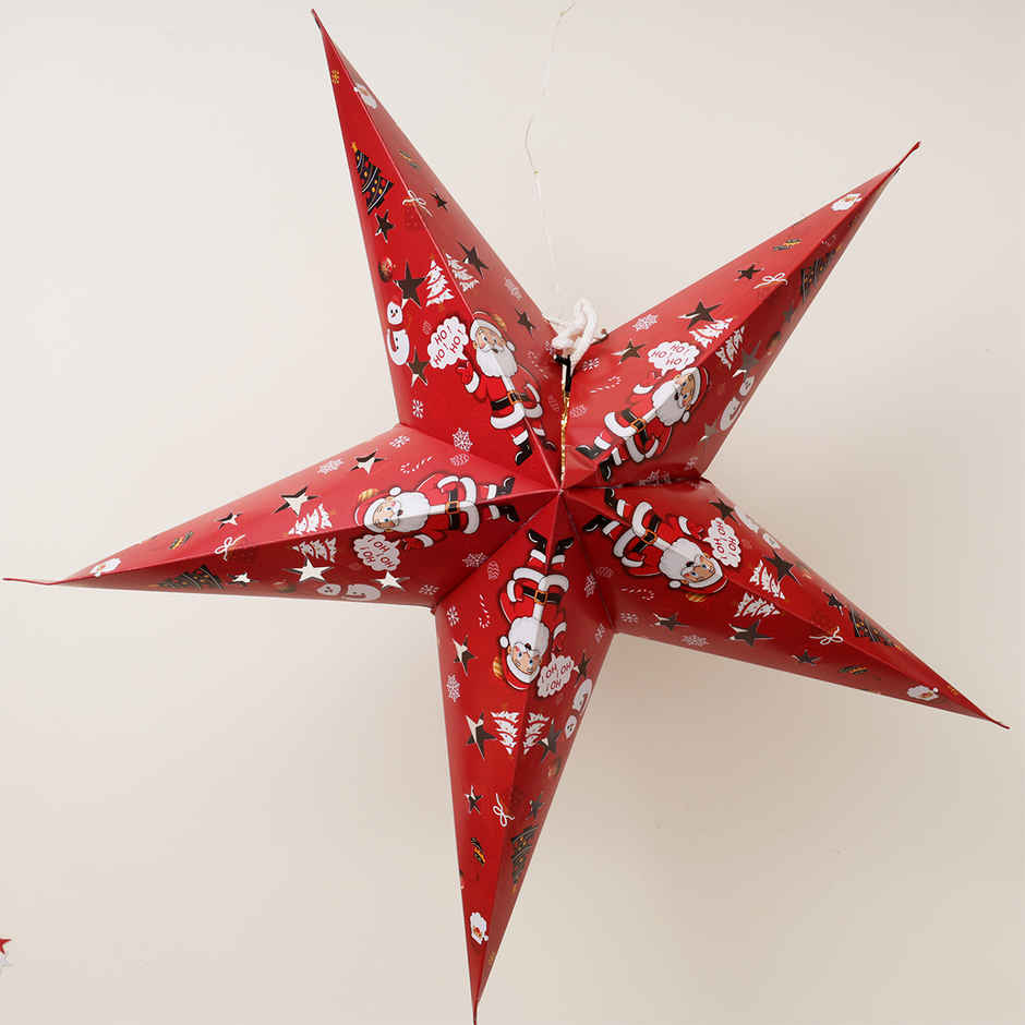 Oye Happy Christmas Star Lantern | Red 60 cm