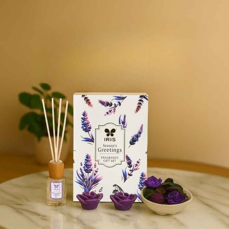 IRIS Lavender Gift Set With Potpourri And Floaters | Fragrance Gift Sets