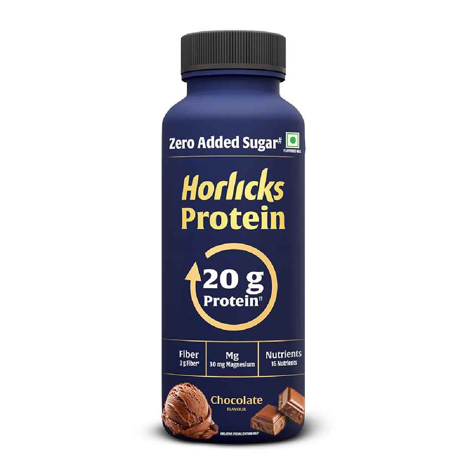 Horlicks Protein Milkshake, with 20g Protein Chocolate Flavour