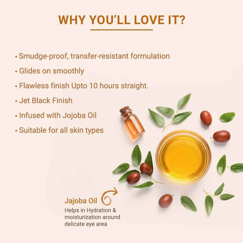 Lotus Make-Up Ecostay Kajal Pencil Stick Waterproof Smudge Proof Long Lasting