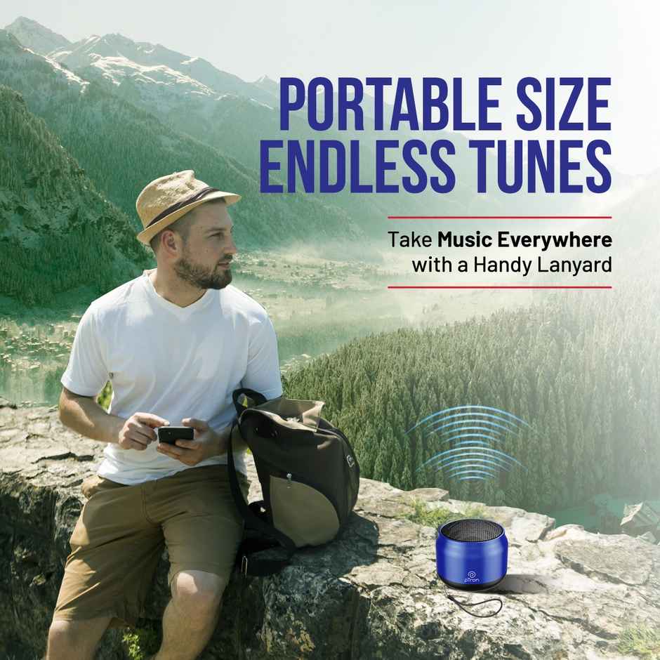 pTron Funk Mini 6W Bluetooth Speaker With 8hrs Playtime| Pristine Sound - Blue