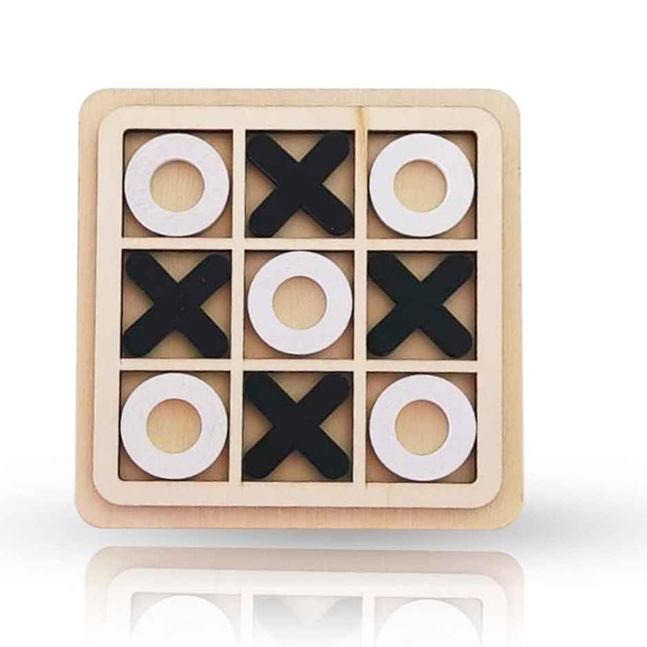Fablue Multicolor Wooden Tic Tac Toe Xo Game - Cross And Zero Game Toy For Kids And Adults | Assorted