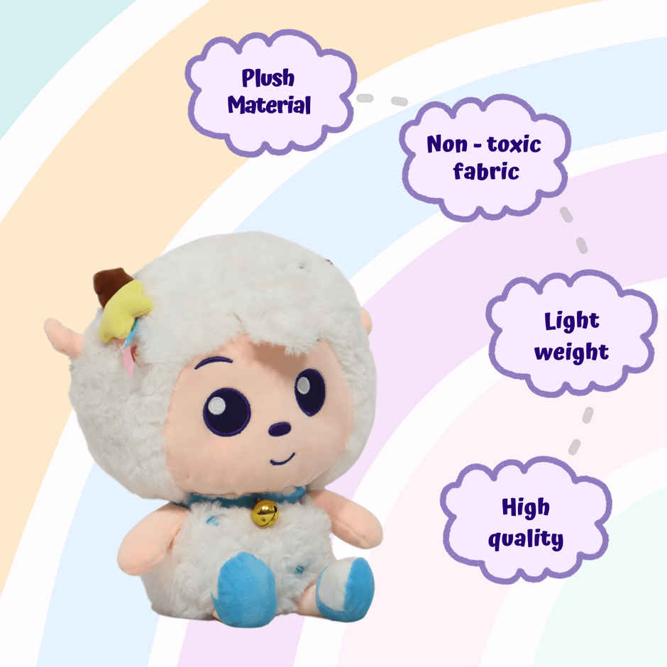 Toytales Cute White Sheep Soft Toy | Perfect Toy For Kids | Birthday Gift