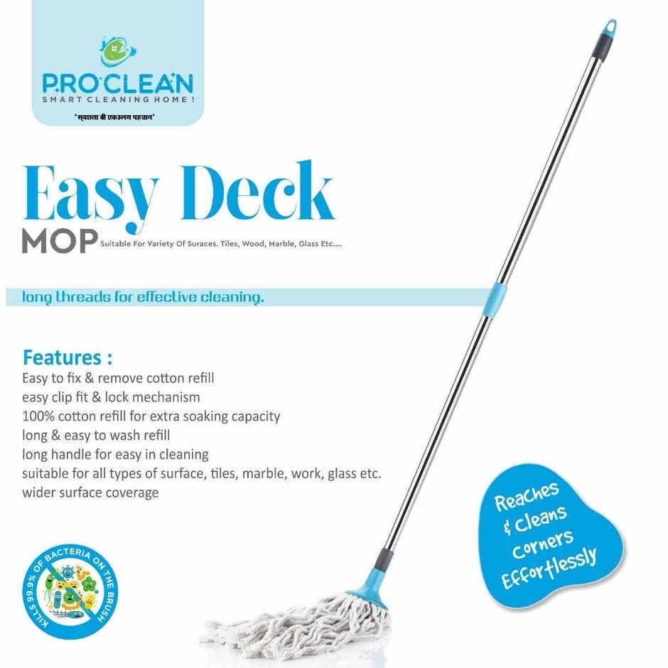 PROCLEAN Easy Deck Mop | Seagreen - 41 in