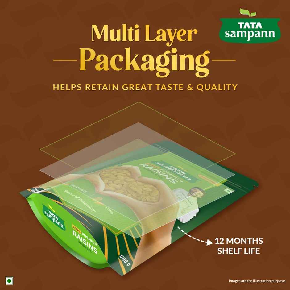Tata Sampann Absolutely Pure Premium Raisins/Kishmish Seedless