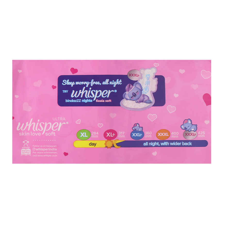 Whisper Ultra Soft XL+ Sanitary Pads