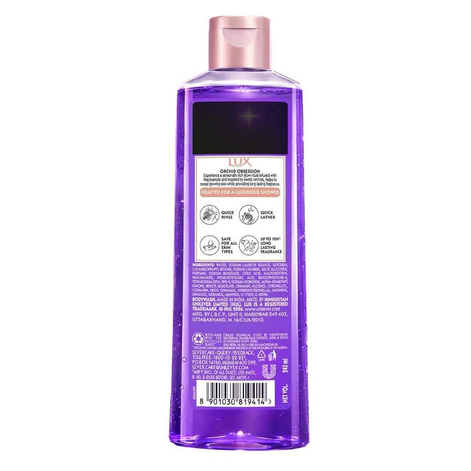 LUX Orchid Obsession with Niacinamide Bodywash for Radiant & Bouncy Skin Feel