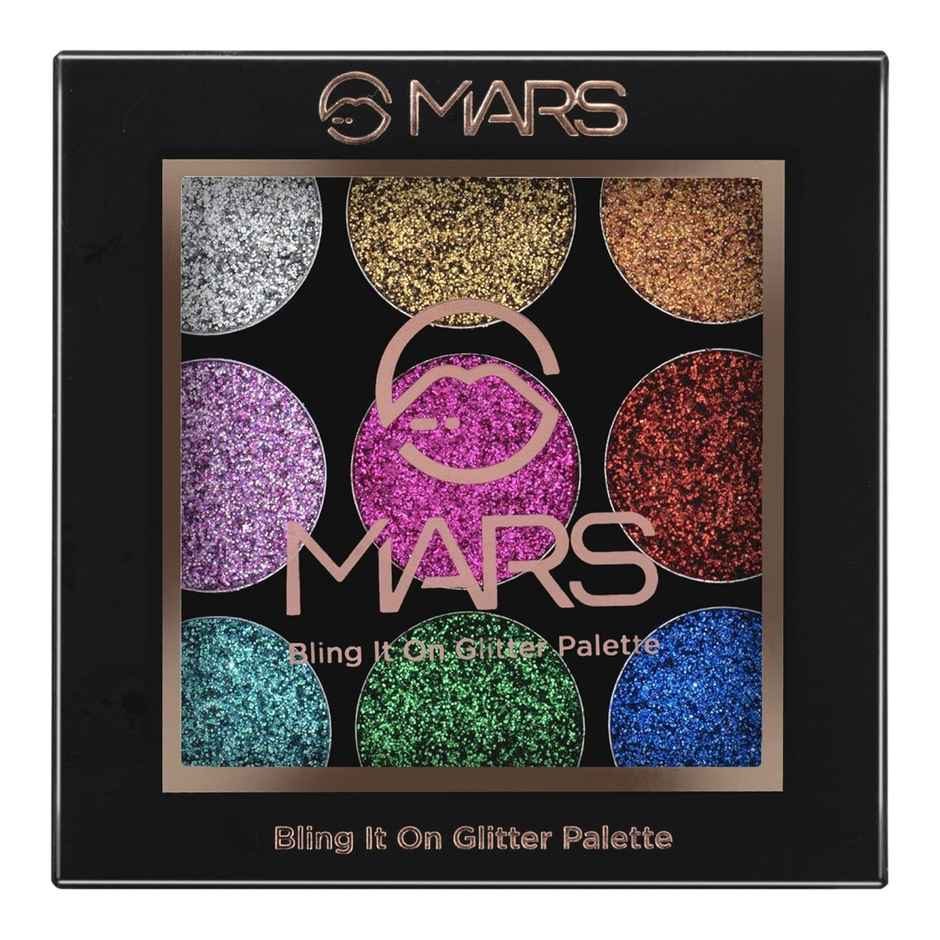 MARS Cosmetics Bling It On Glitter Eyeshadow Palette Shimmery Finish - 01