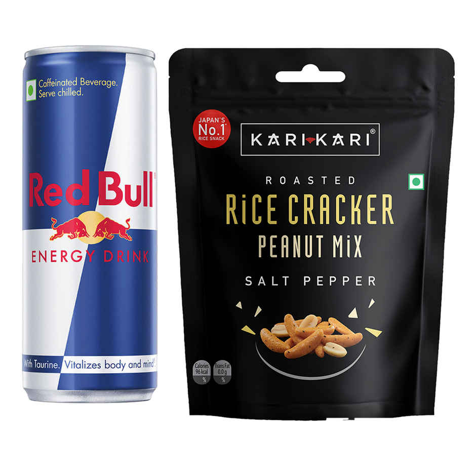 Kari Kari Salt And Pepper (50g) & Red Bull Energy Drink (250ml) Combo