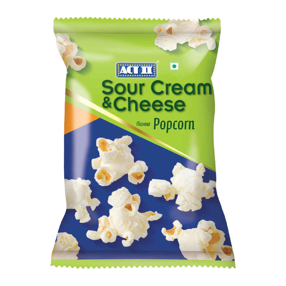 ACT II Ready To Eat Popcorn | Sour Cream & Cheese Flavour | On-the-go Snacks