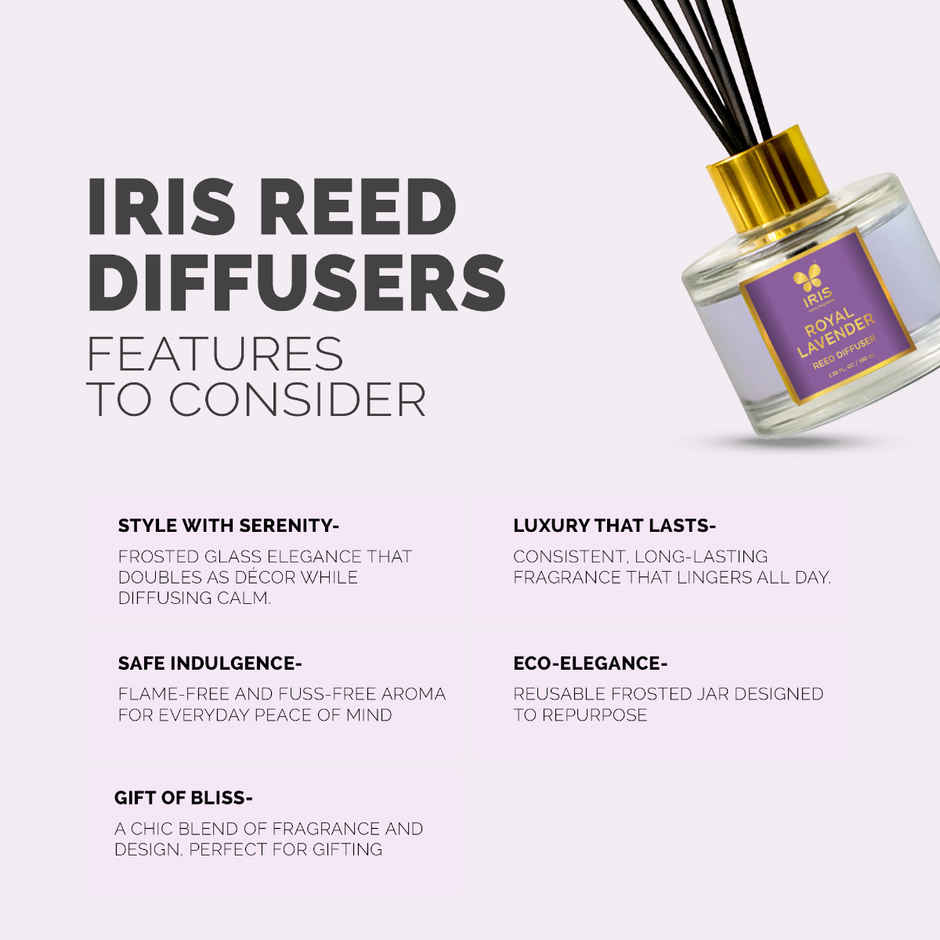Iris Royal Lavender Aroma Reed Diffuser Set