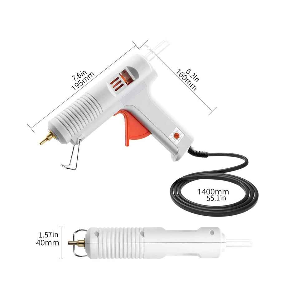 Chrome Hot Melt Glue Gun Machine 100W Adjustable Constant Temperature Hot Melt