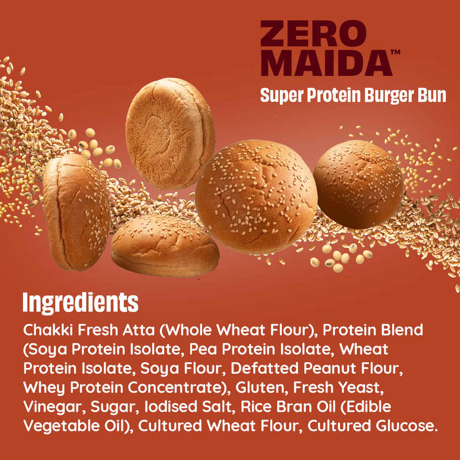 The Health Factory Zero Maida Protein Burger Bun