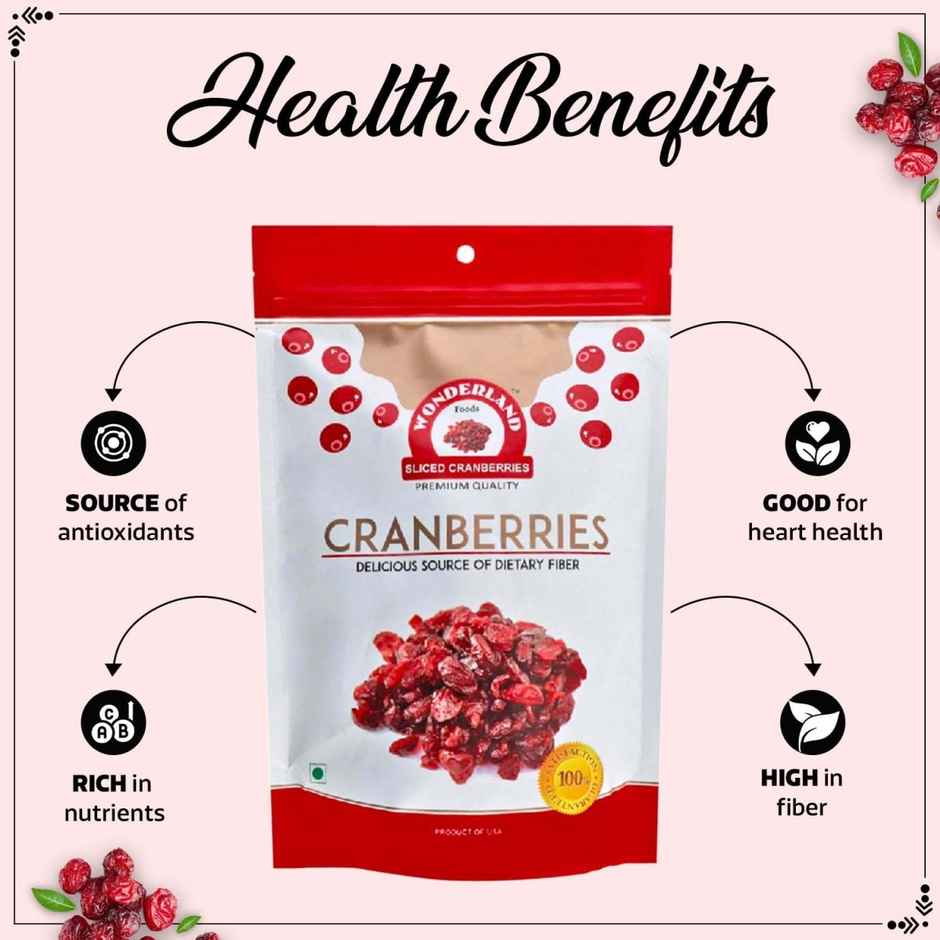 Wonderland Foods Vrat Sliced Dried Cranberries