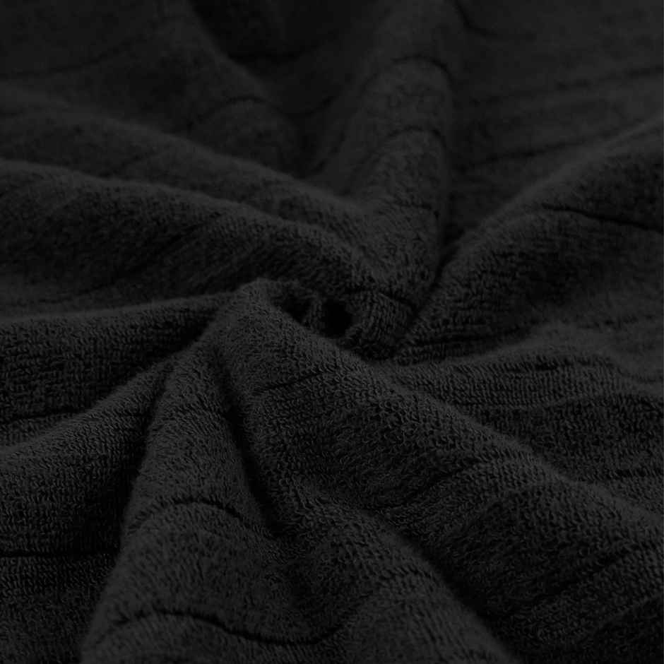 Mytrident Quick Dry Cotton Face Towel Set | 13 x 13 in | Black