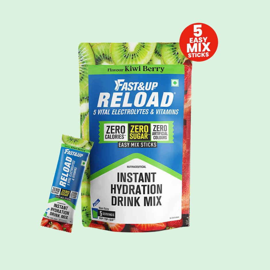 Fast&Up Reload Zero Sugar Instant Hydration Sticks With 5 Essential Electrolytes | Kiwi Berry