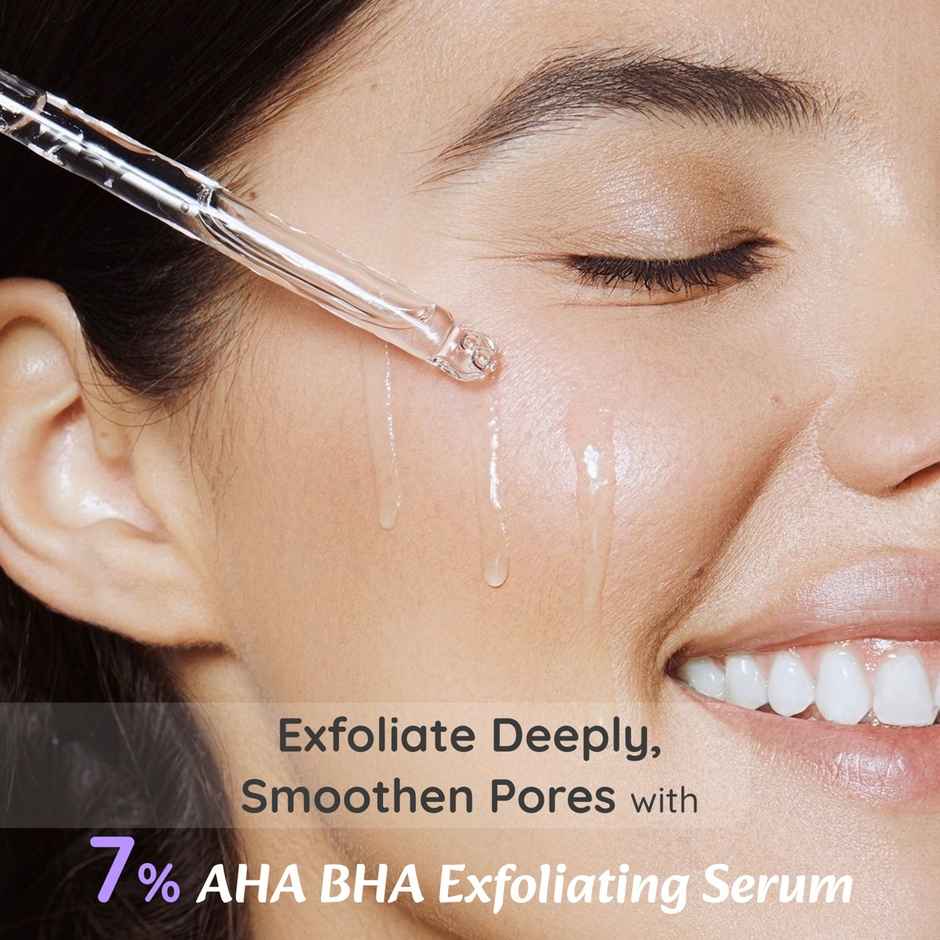 Wild Oak 7% AHA BHA Glycolic Acid Exfoliating Peeling Face Serum | Wrinkles, Pores and Acne Scars