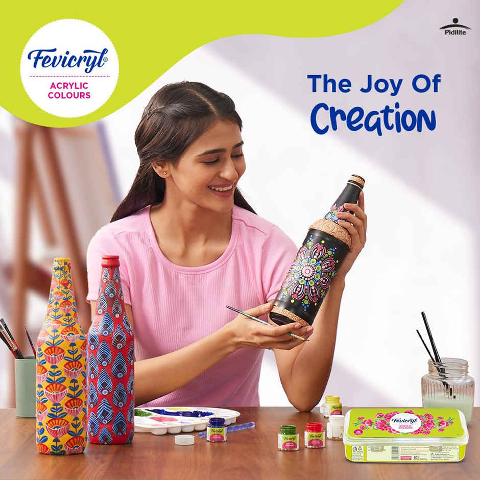 Fevicryl Acrylic Sunflower Colours Kit - 10 Colours