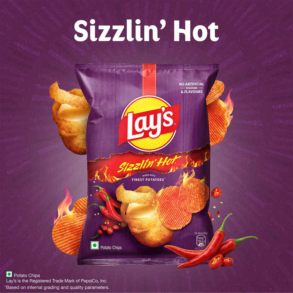 Lay's Potato Chips - Sizzling Hot Spicy Flavour Combo  