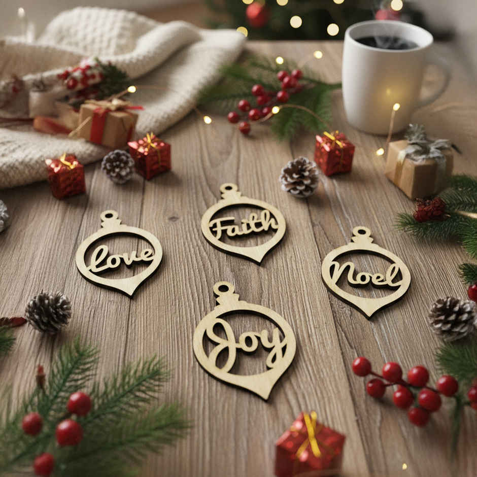 Christmas Tree Ornaments with Inspirational Words | Motivational Decor | Mad Over Prints