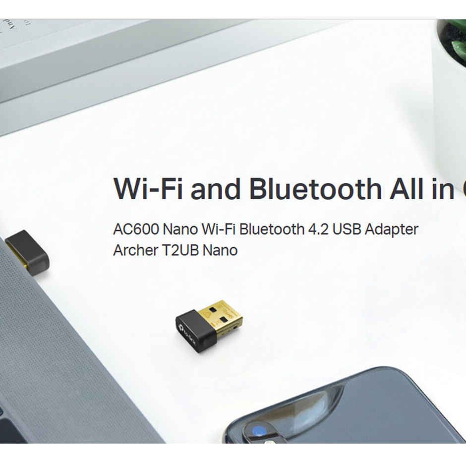 TP-Link Archer T2UB Nano AC600 Wi-Fi Bluetooth 4.2 USB Adapter, High-Speed Dual Band, Plug and Play
