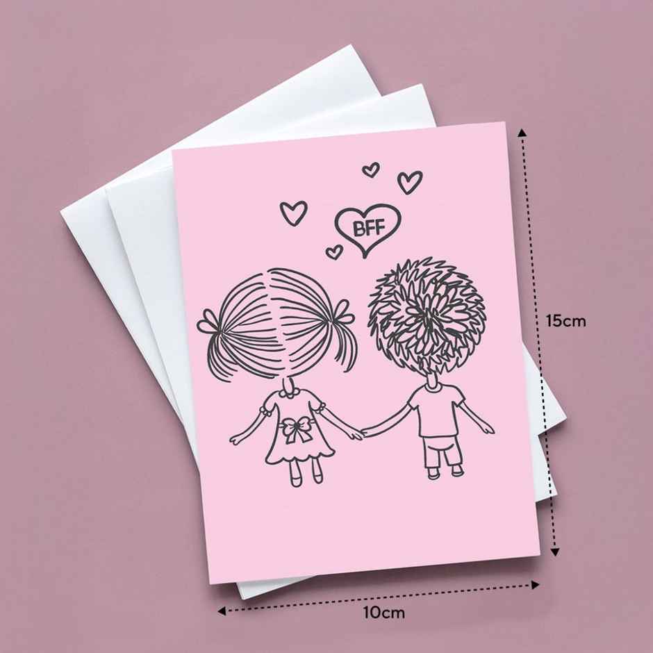 Mad Over Print Bff Card