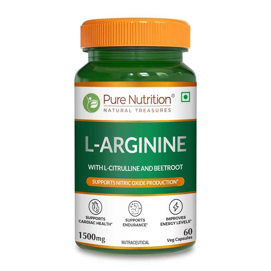 Pure Nutrition L-Arginine 1500mg | Green Coffee | Beetroot & Seaweed | Pump & Circulation