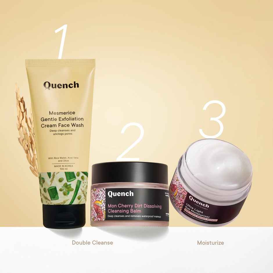 Quench Botanics Mesmerice Gentle Exfoliation Cream Face Wash | Korean Skin care, 100ml