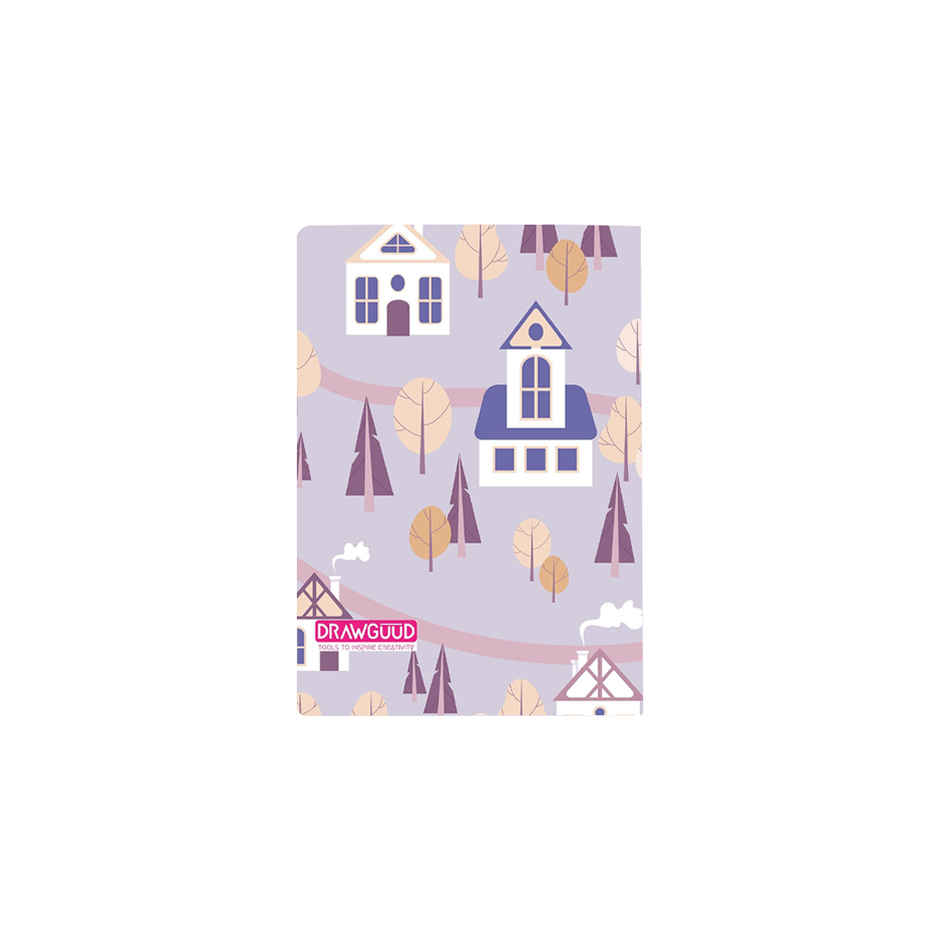 DRAWGUUD Softbound Pinned 80 GSM Plain Memo Notebook A4 Size