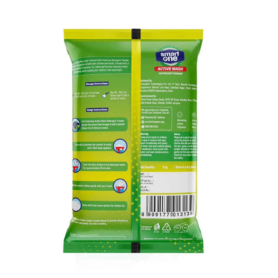 Smart One Active Wash Detergent Powder Lemon Fragrance