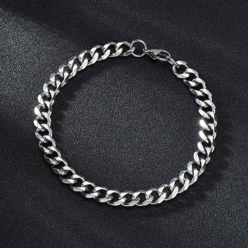 Fashion Frill Men's InterLlink Bracelet Silver Regular