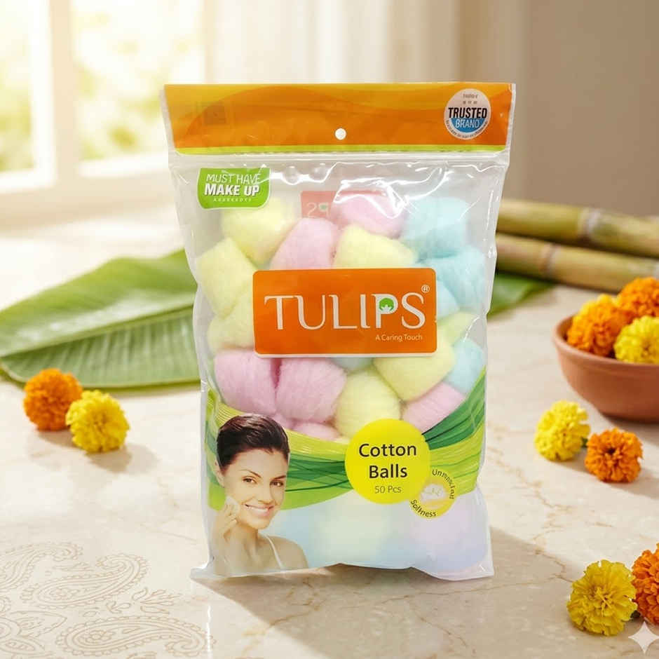 Tulips Cotton Color Balls Bag