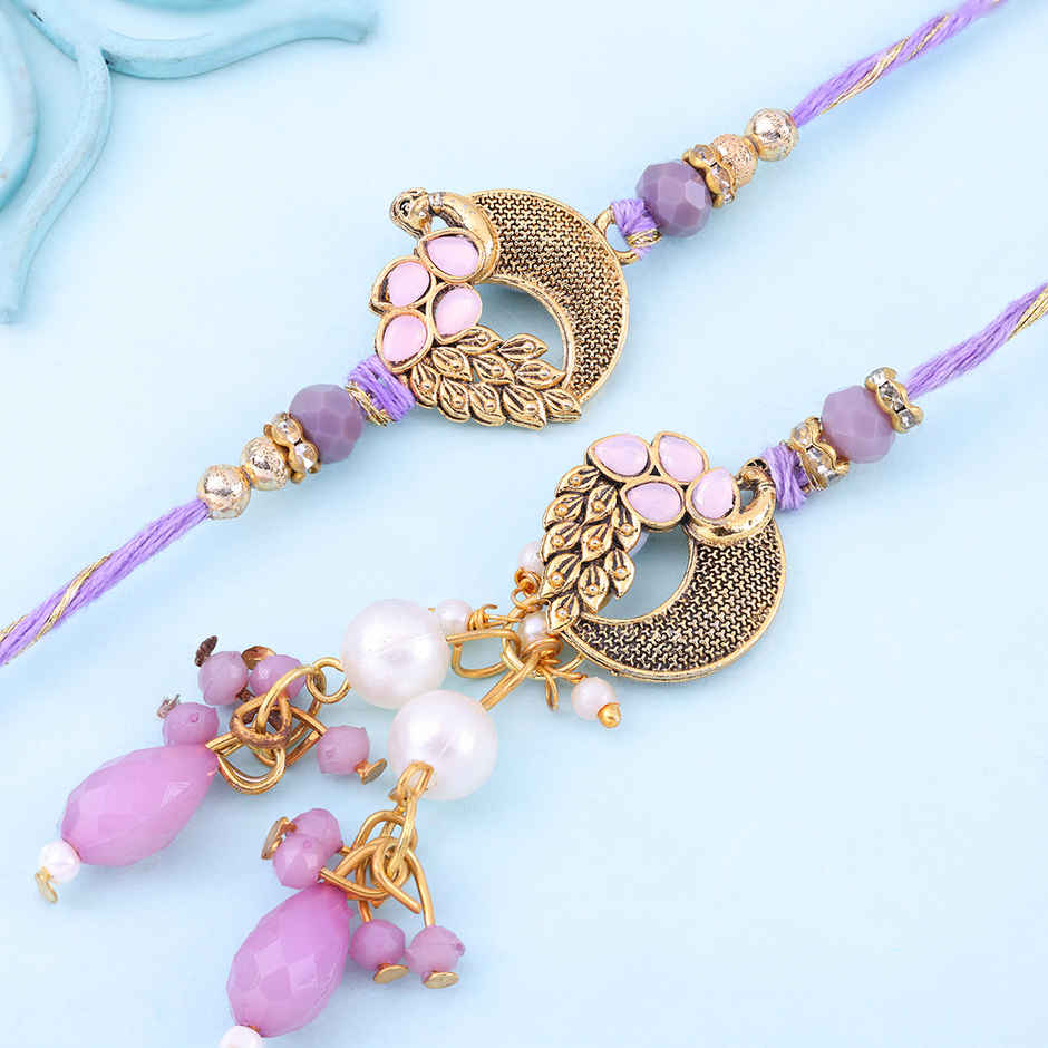 Bhaiya Bhabhi Rakhi | Elegant Peacock | Pack of 2 | Floweraura