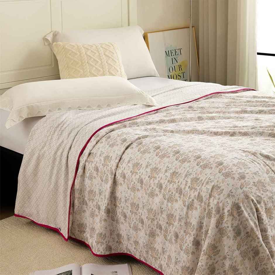 Story@home Printed Single Dohar/Duvet Cover (Cotton, Pink) (220x144x2 cms)