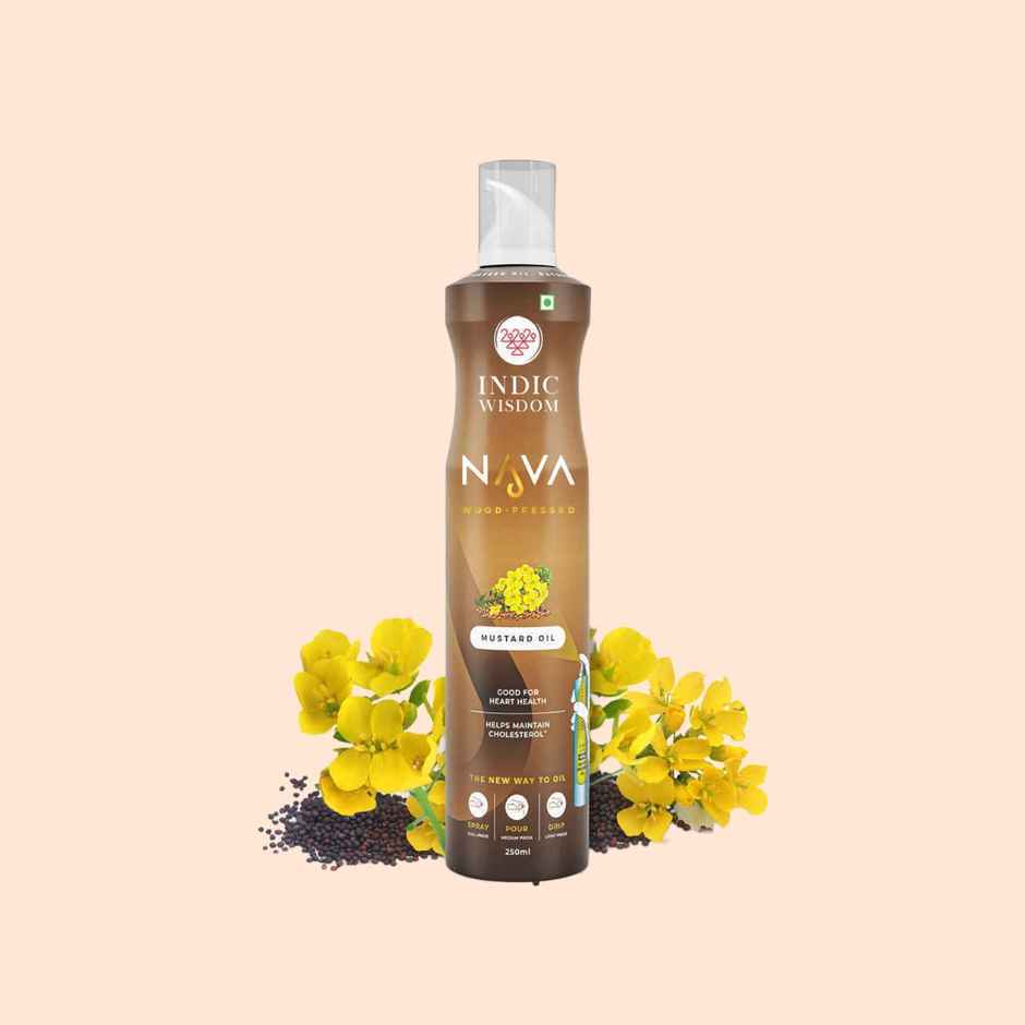 Indic Wisdom Nava Spray - Mustard Wood Pressed Oil (Spray For Cooking)