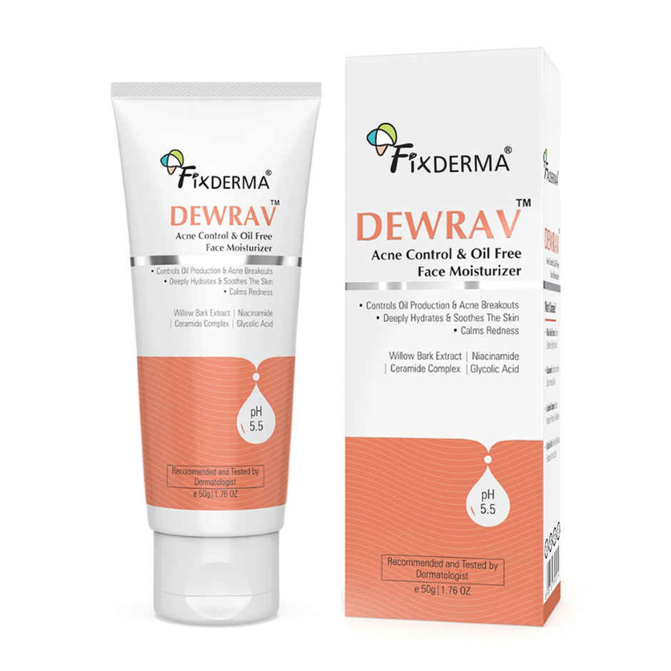 Fixderma Durave Radiance, Brightening & Oil Free Face Moisturizer With Probiotics, Aloe Vera(50gms) & Fixderma Durave Acne Control & Oil Free Moisturizer For Face With Glycolic Acid(50gms) Combo