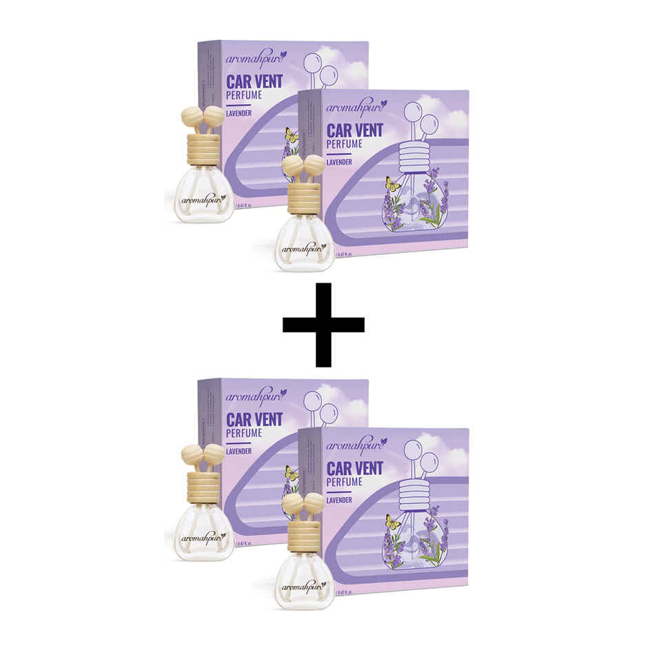 Aromahpure Car Perfume Vent Clip with Reed Stick | Lavender Fragrance | Last upto 30 days Pack Of 2 Combo