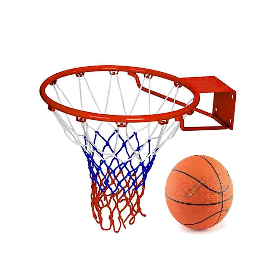 Toyshine Professional Heavy Duty Polyester Basketball Stand With Net And 7 No Basketball