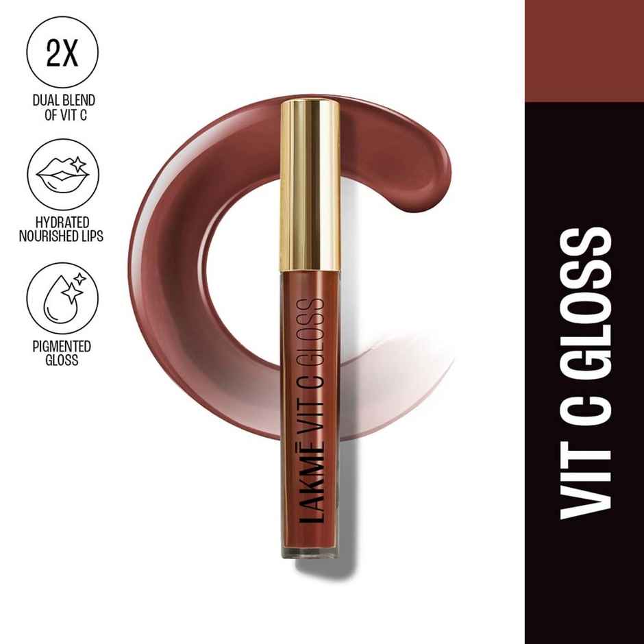 Lakme Superglowvit-C Gloss | Coca Brown C4