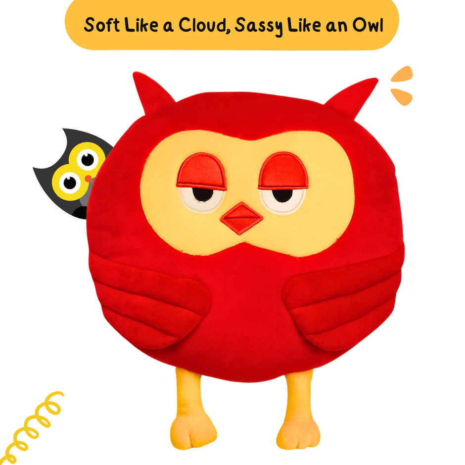 Toytales Cute Owl Cusion| Plushie Stuffed Bird Animal Toy | Toy For Kids | Soft Toy