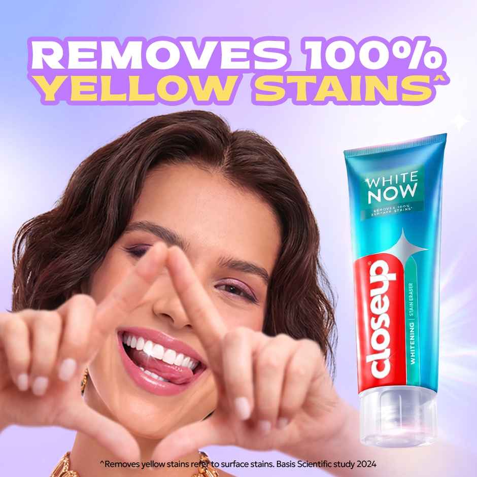 Closeup White Now Stain Eraser Toothpaste Combo