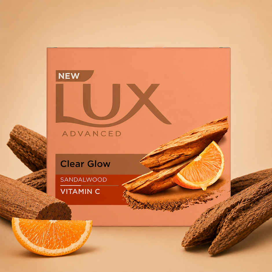 LUX Sandalwood with Vitamin C Bath Soap for Clear Skin