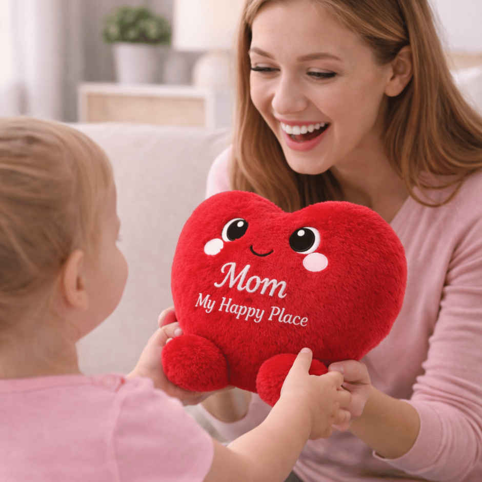 Toytales Mom Heart Cushion 25 cm | Soft Toy | Gift for Mothers & New Mom